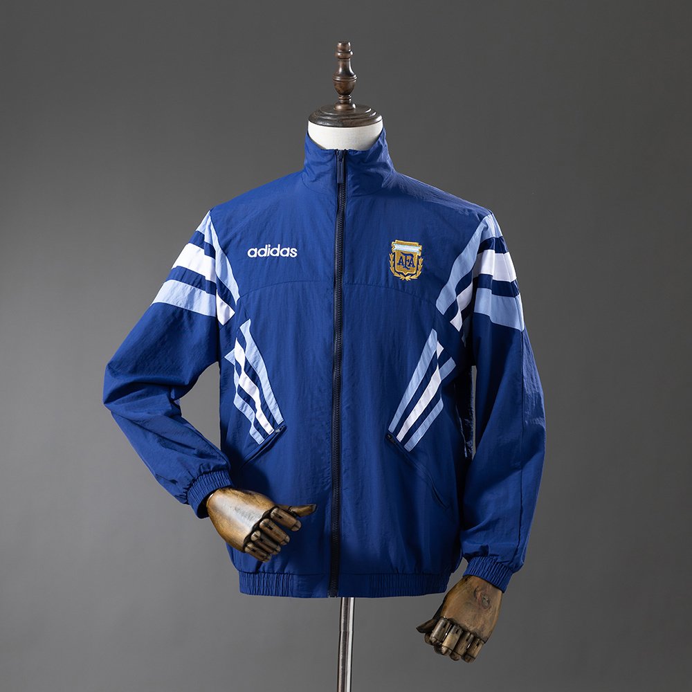 Argentina woven track jacket blå retro treningsjakke