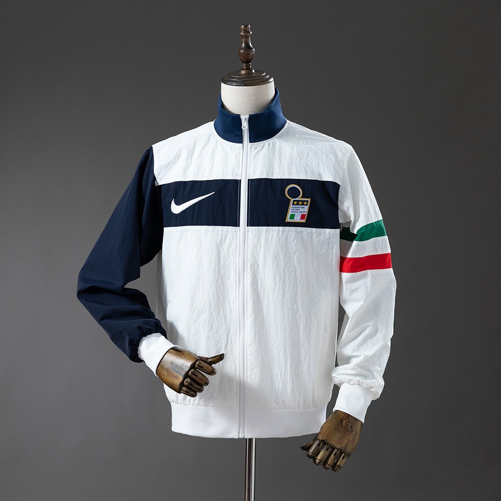 Italia 2025 track jacket hvitmarineblå treningsjakke