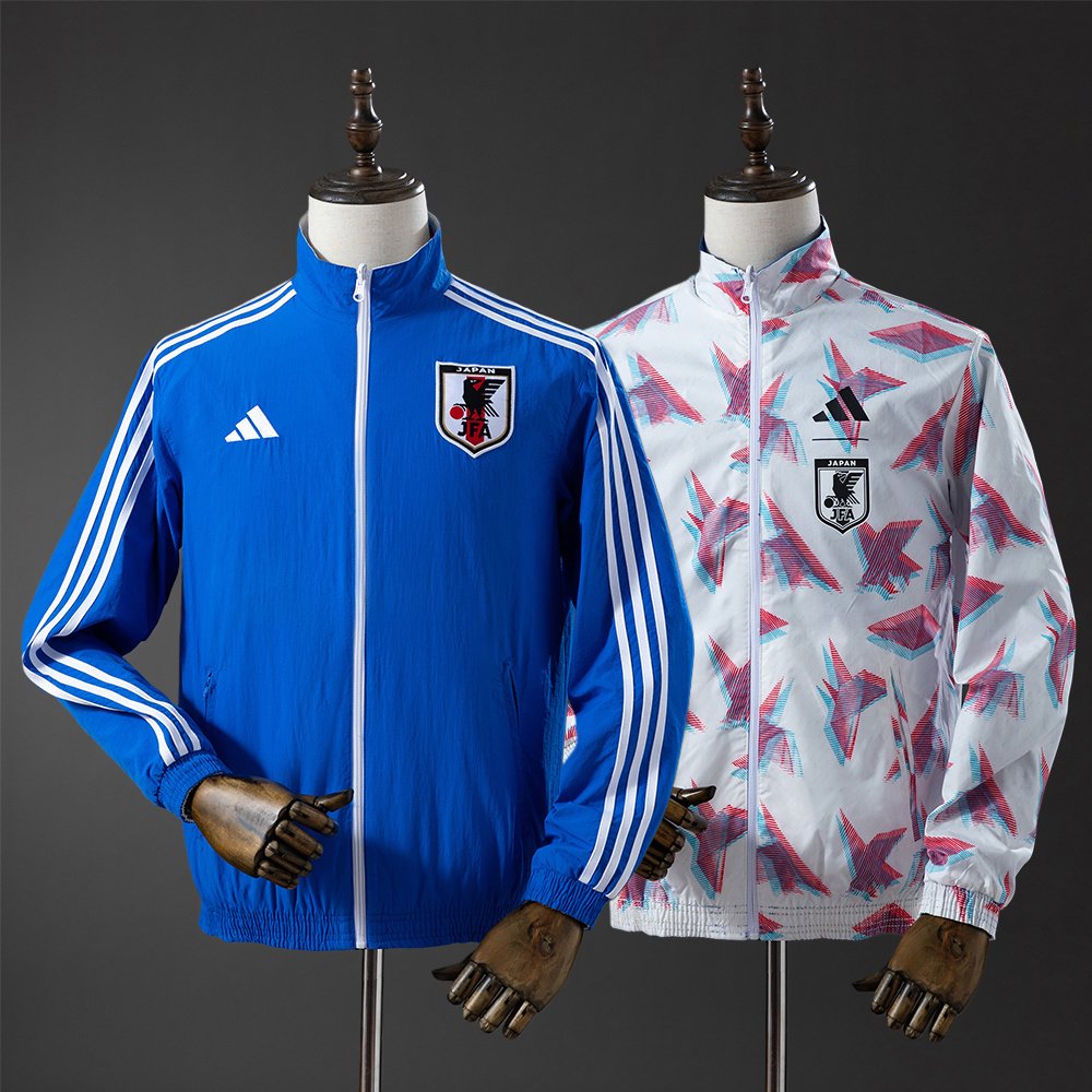 Japan Tiro 23 Anthem Jacket Japan Blue Vendbar Fotballjakke