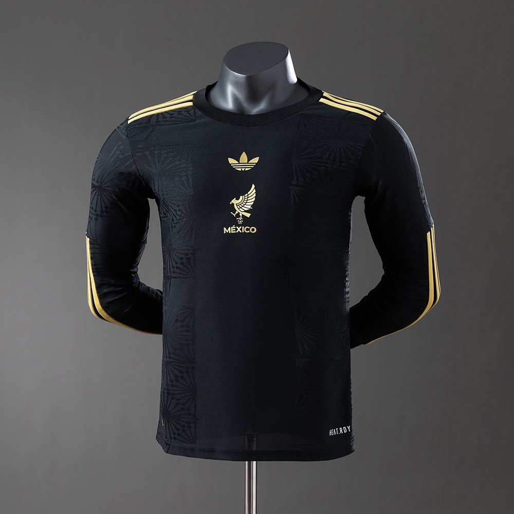 Mexico 2025 Gold Cup Langermet Drakt svartgull