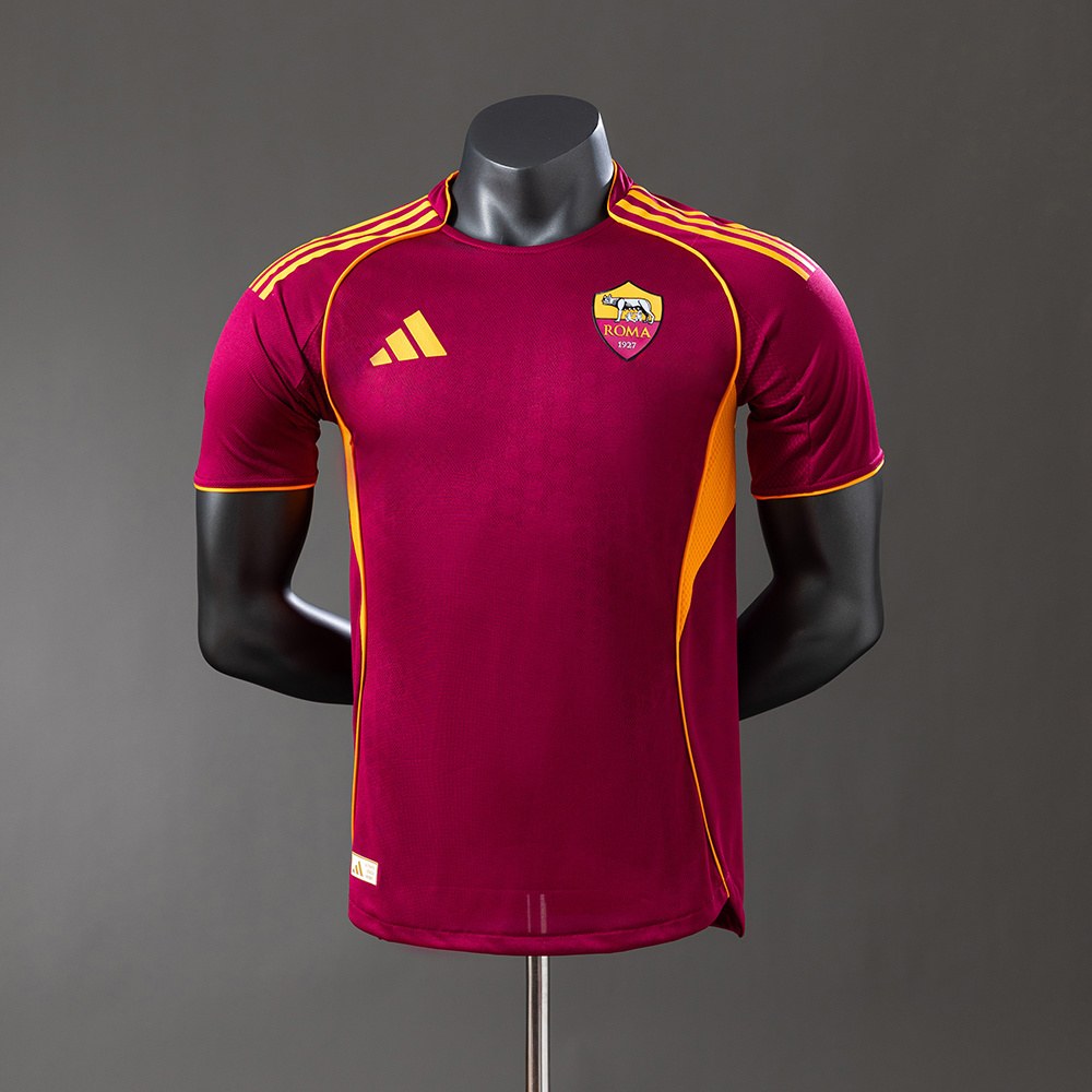 AS Roma 2025–26 Hjemmedrakt Mørkerød