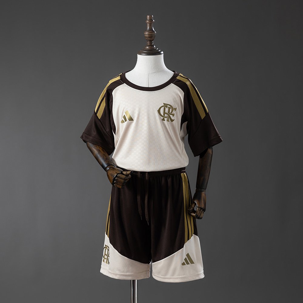 Flamengo 2627 treningssett barn brungull fotballdrakt