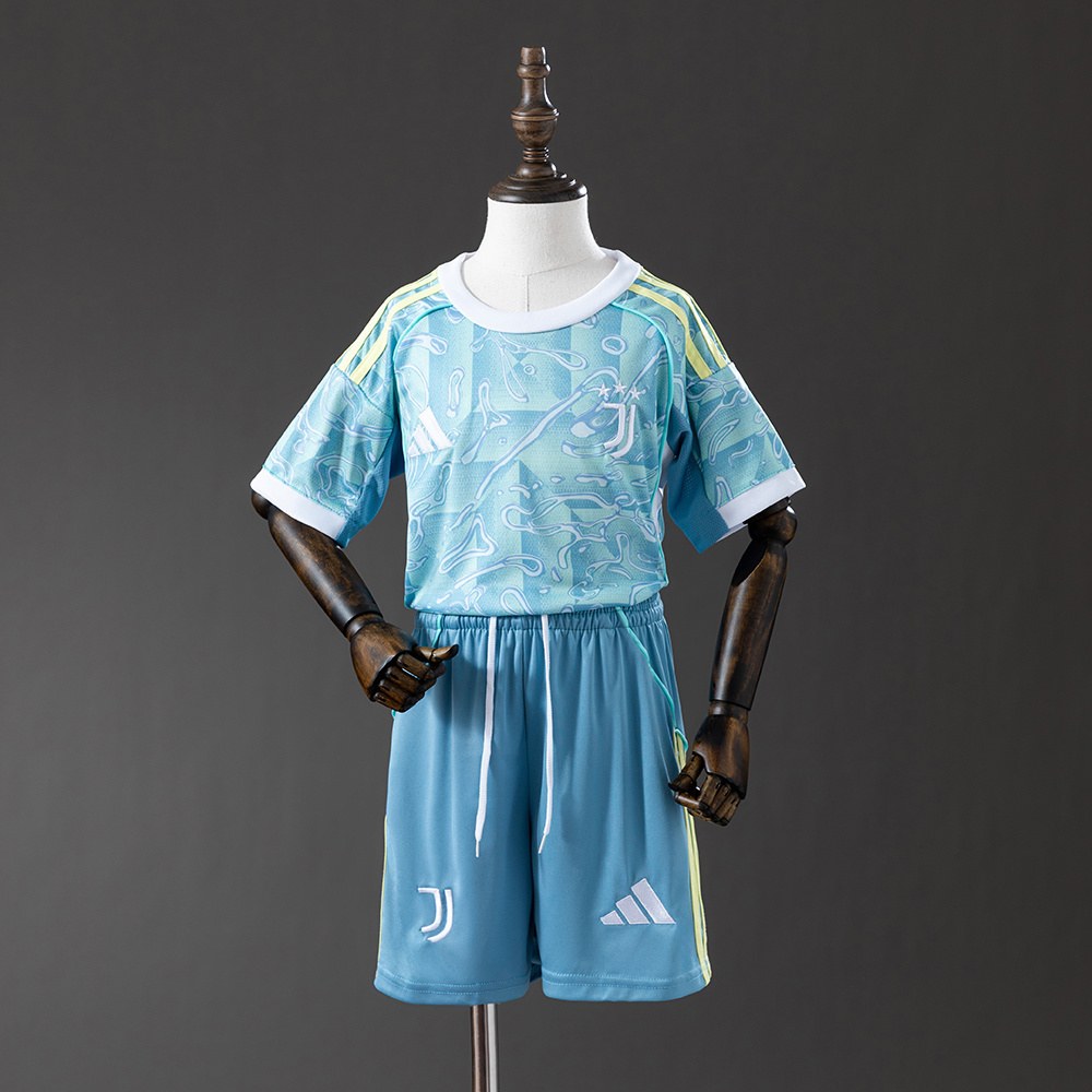 Juventus Bortedrakt 202526 Barn Lys blå