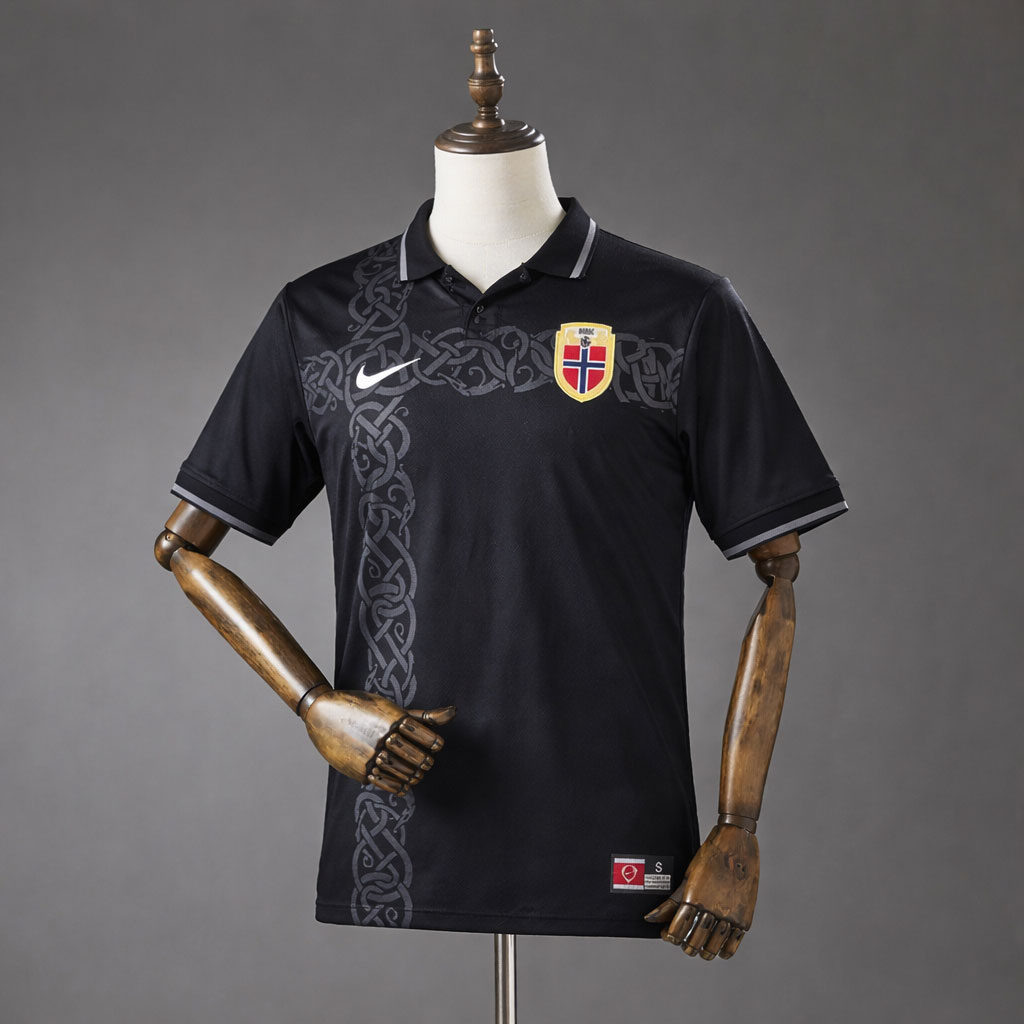 Norge-landslagsdrakt-VM-2026-Retro-Lifestyle-drakt-Svart