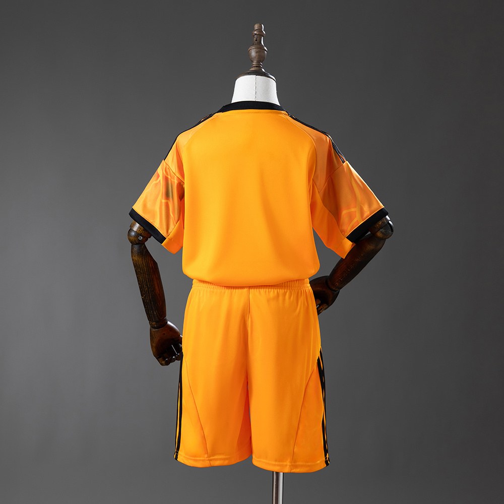 Oransje AS Roma 2025–26 Bortedrakt drakt Barn away