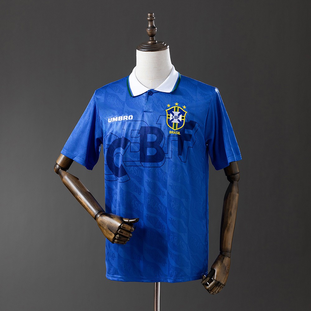 Retro Brasil 1992 Bortedrakt Away blå