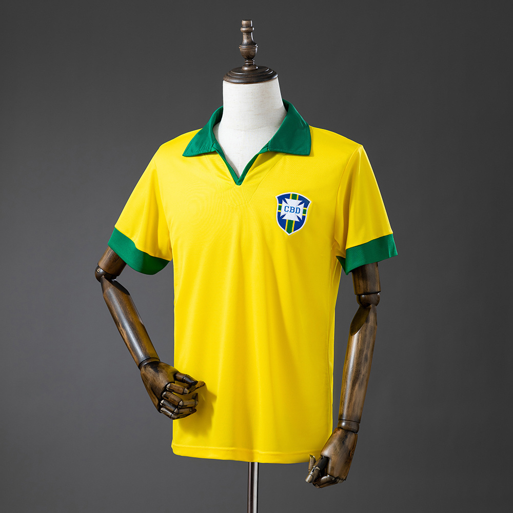 Retro Brazil 1962 Hjemmedrakt Landslagsdrakt