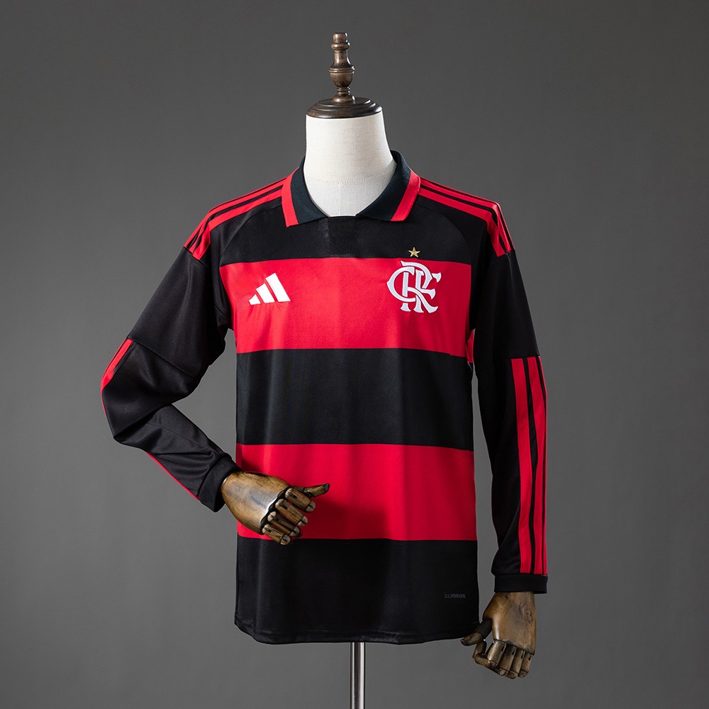 Flamengo 2026 Hjemmedrakt Svart Rød Langermet Drakt