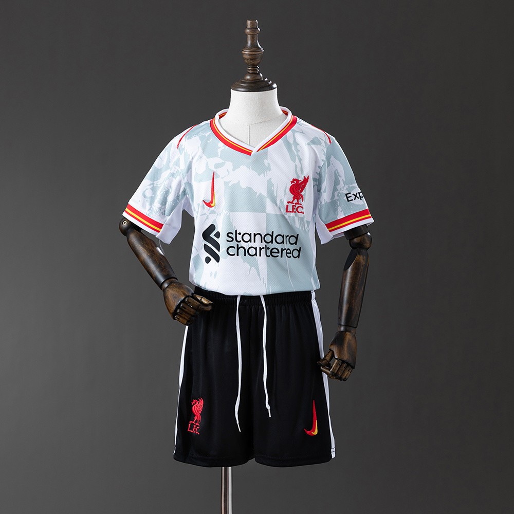 Liverpool FC Tredjedrakt-sett 2425 Barn Hvit