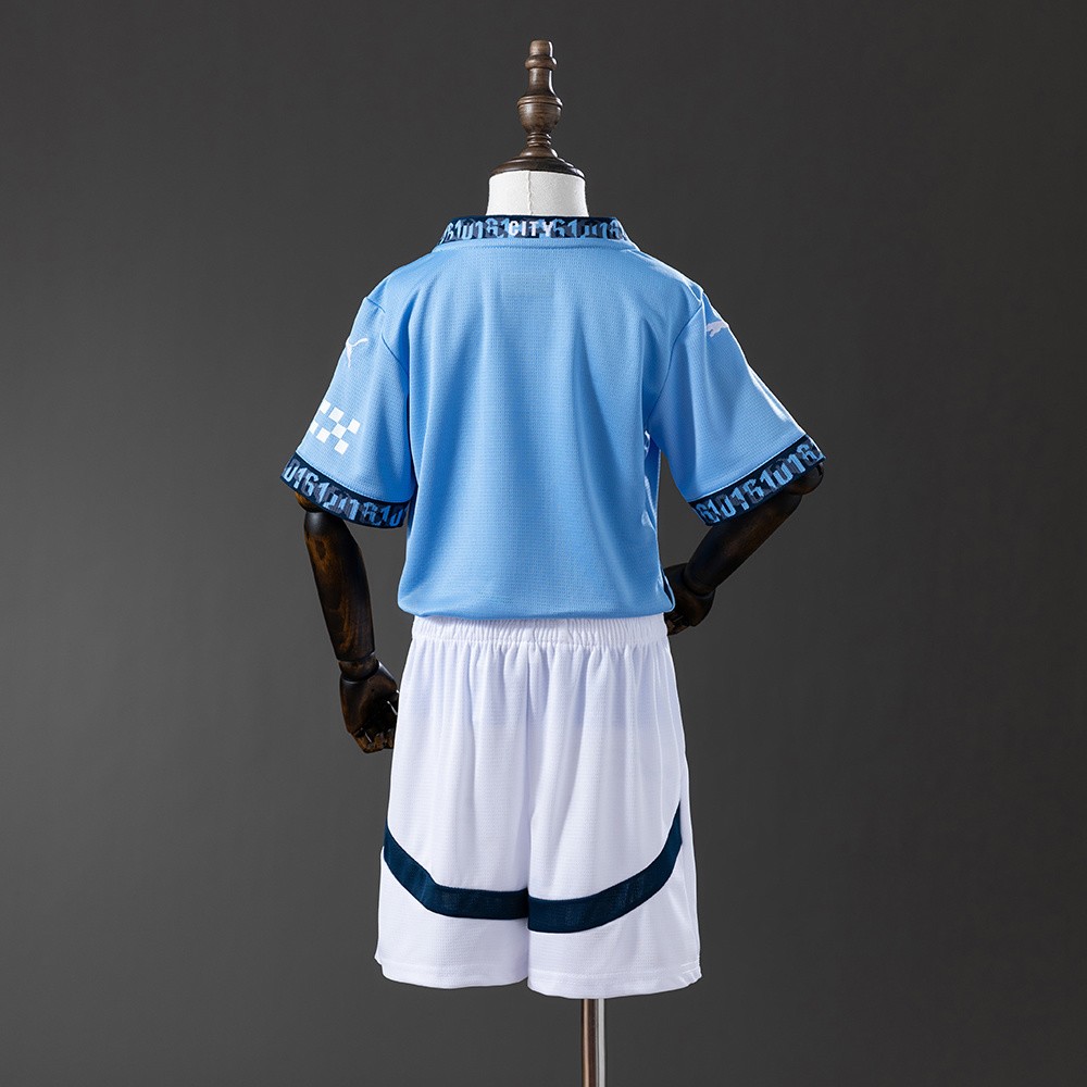 Manchester City 2425 Barn Drakt – Hjemmedrakt med Shorts