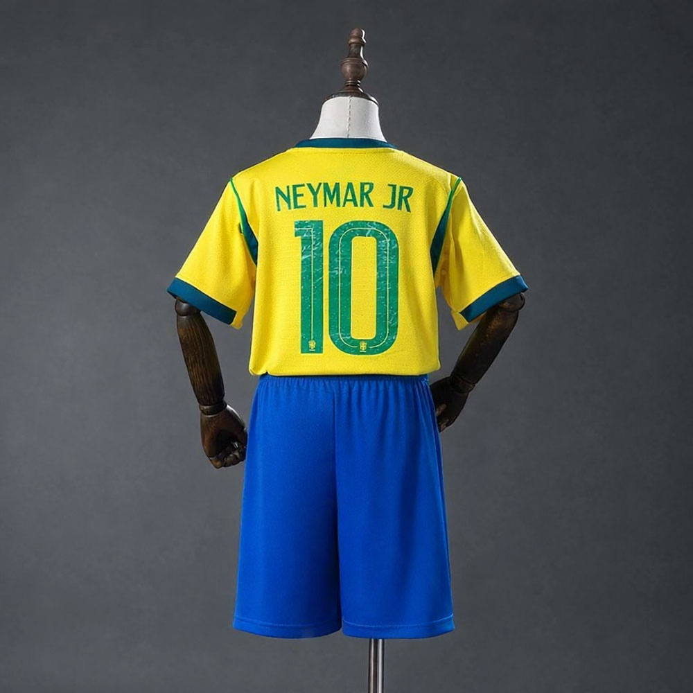 Neymar Jr. 10 Brasil Landslagsdrakt VM 2026 Hjemmedrakt Barn Gul