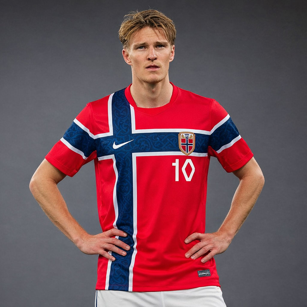 Norge Landslagsdrakt VM 2026 Hjemmedrakt Ødegaard 10