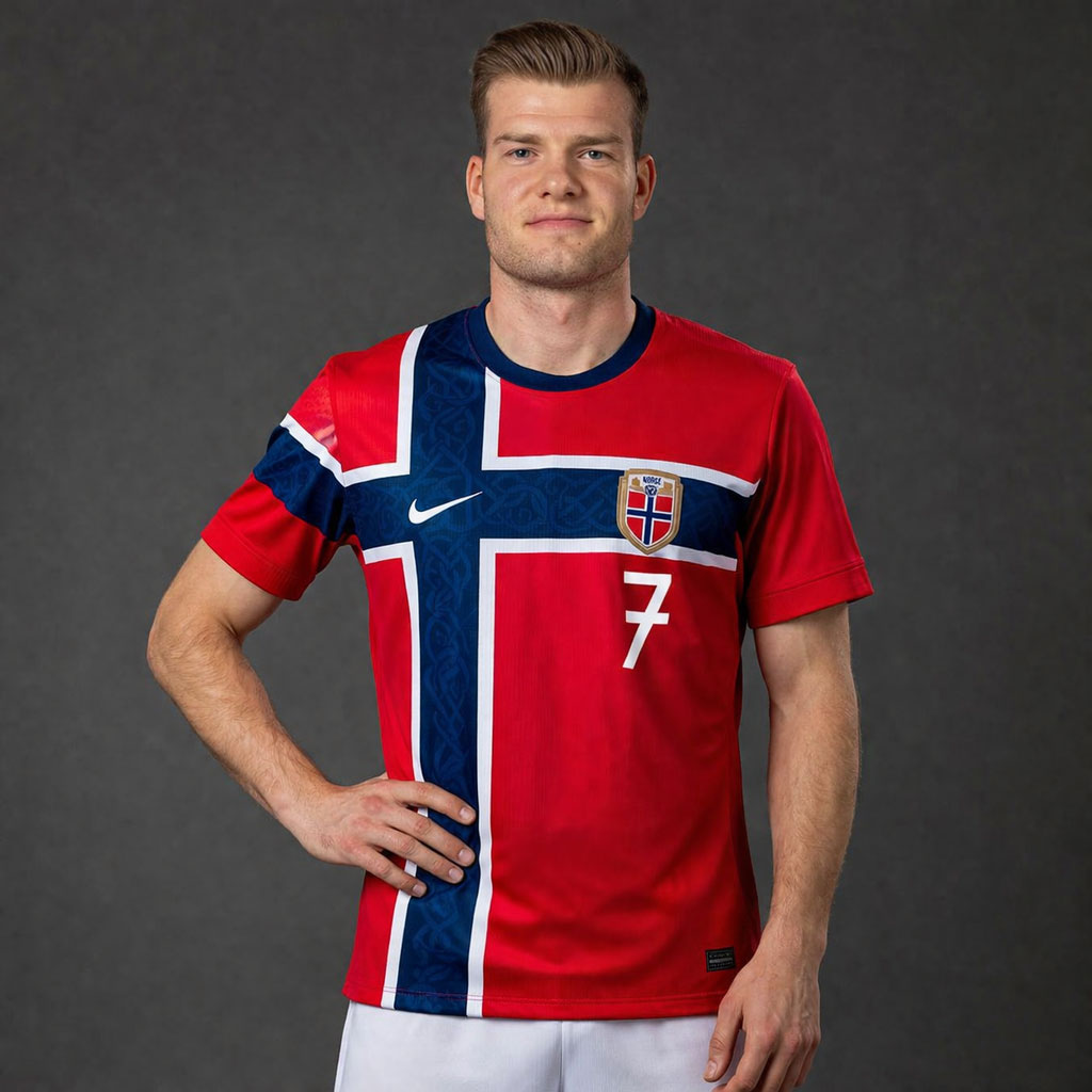 Norge VM 2026 Hjemmedrakt Sørloth 7 på lager