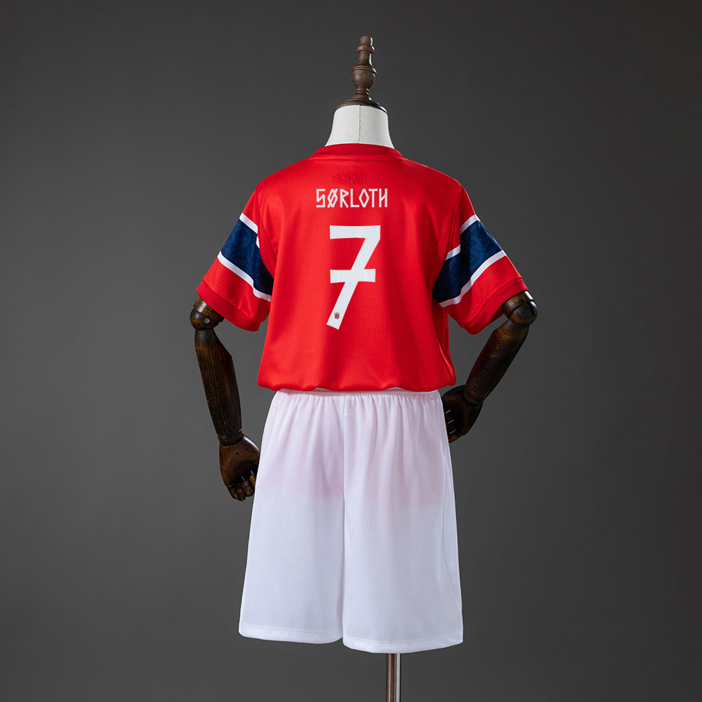 Alexander Sørloth 7 Norge VM 2026 barn drakt Hjemmedrakt