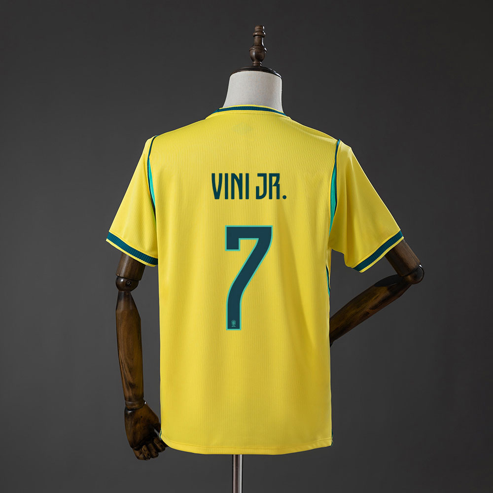 Brasil VM 2026 Hjemmedrakt Herre – Vini Jr. 7 (Ferdig Trykket)