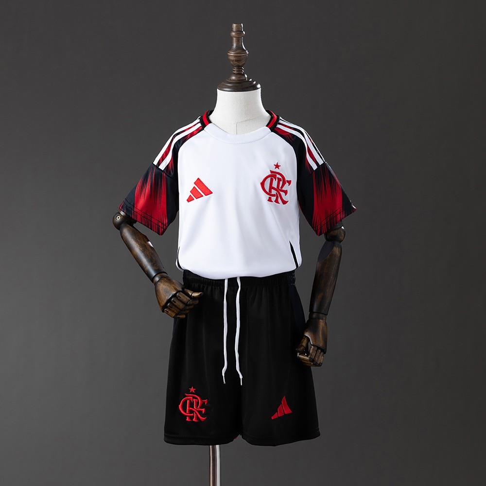 Flamengo 2025 drakt barn – bortedrakt med shorts