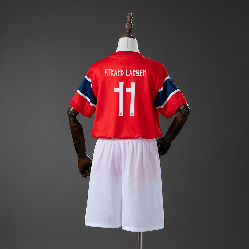Norge Landslagssett VM 2026 Hjemmedrakt Barn Strand Larsen 11