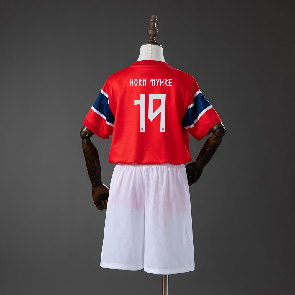 Norge drakt barn VM 2026 – HORN MYHRE 19 hjemmetrøye
