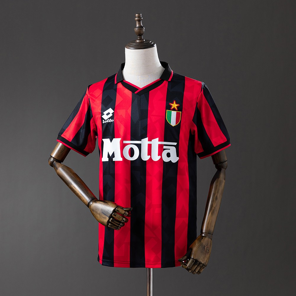 Retro AC Milan 1993-94 hjemmedrakt Champions League drakt