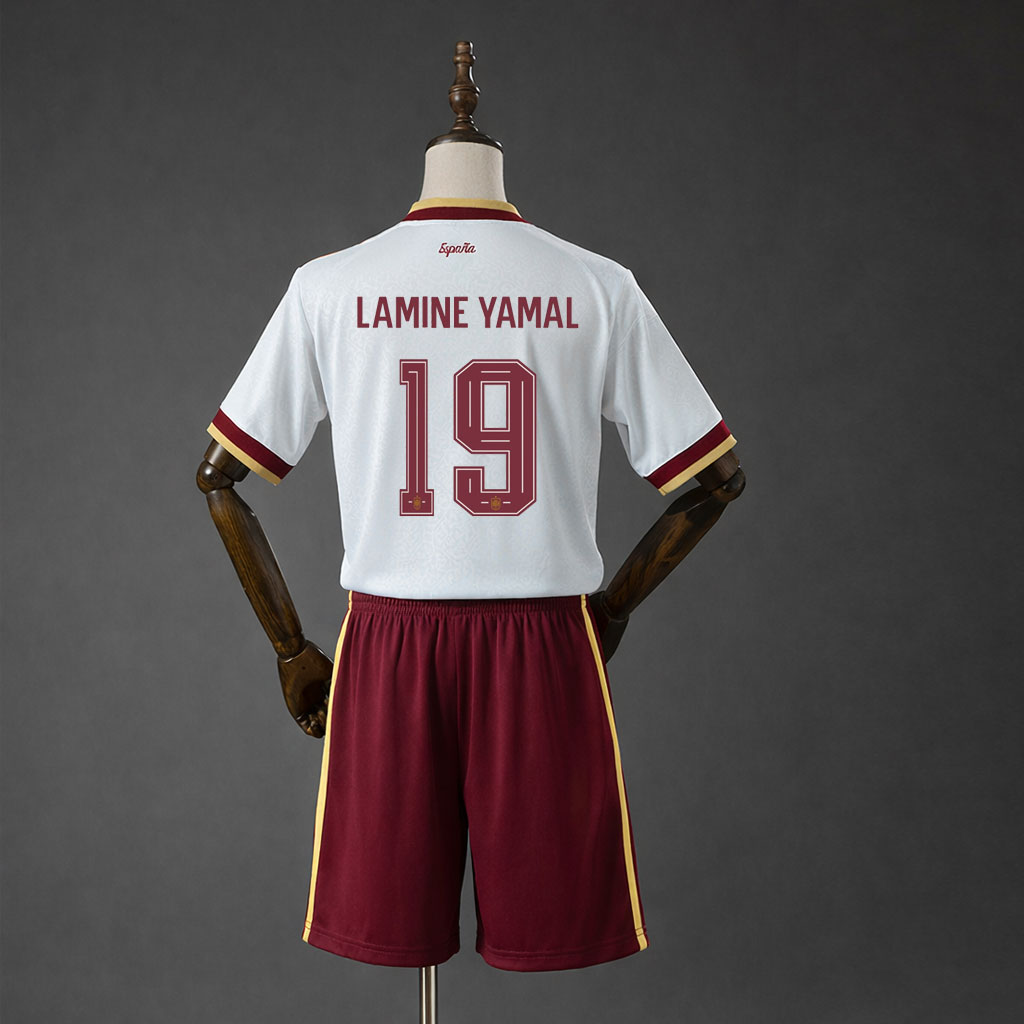 Spania VM 2026 Bortedrakt Barn – med Lamine Yamal 19