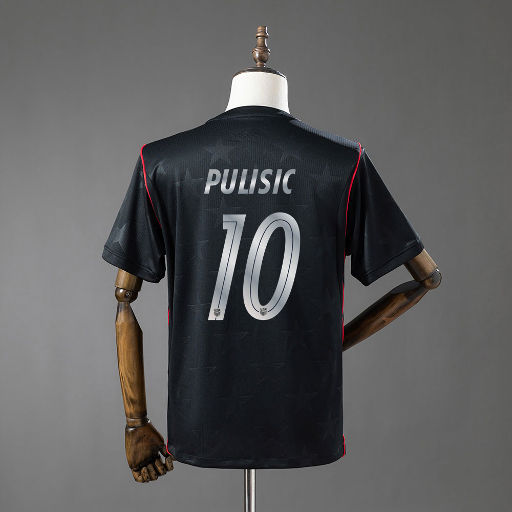USA 2026 bortedrakt Pulisic 10 – svart fotballdrakt
