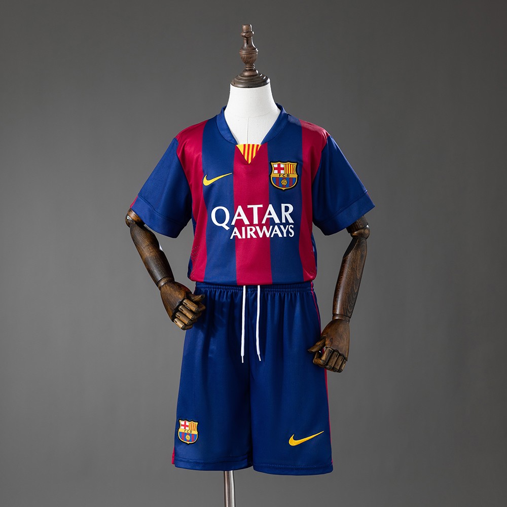 Barcelona 14 15 Retrodrakt Barn Hjemmedrakt Draktsett