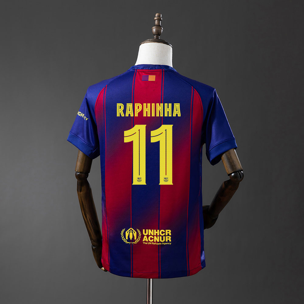 Barcelona 2526 hjemmedrakt Raphinha 11 – fotballdrakt med spillertrykk
