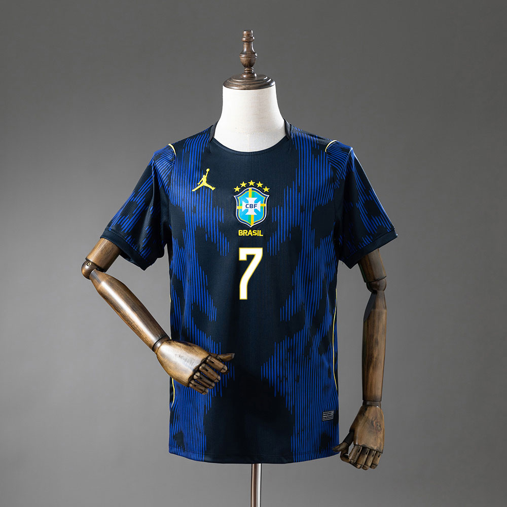 Brasil VM 2026 hjemmedrakt VINI JR. 7 – blå landslagsdrakt - Bilde 2