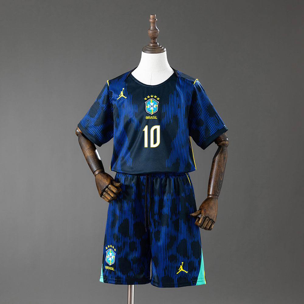 Brasil VM 2026 bortedrakt barn med NEYMAR JR. 10 - Bilde 2