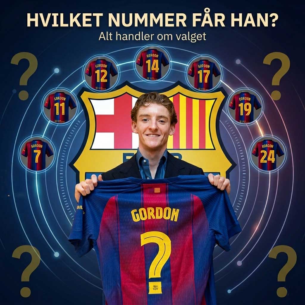FC Barcelona 26-27 Hjemmedrakt Gordon med navn og nummer