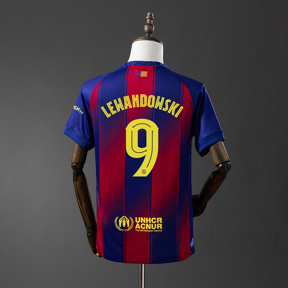 FC Barcelona Hjemmedrakt 2025-26 Med LEWANDOWSKI 9 Trykk