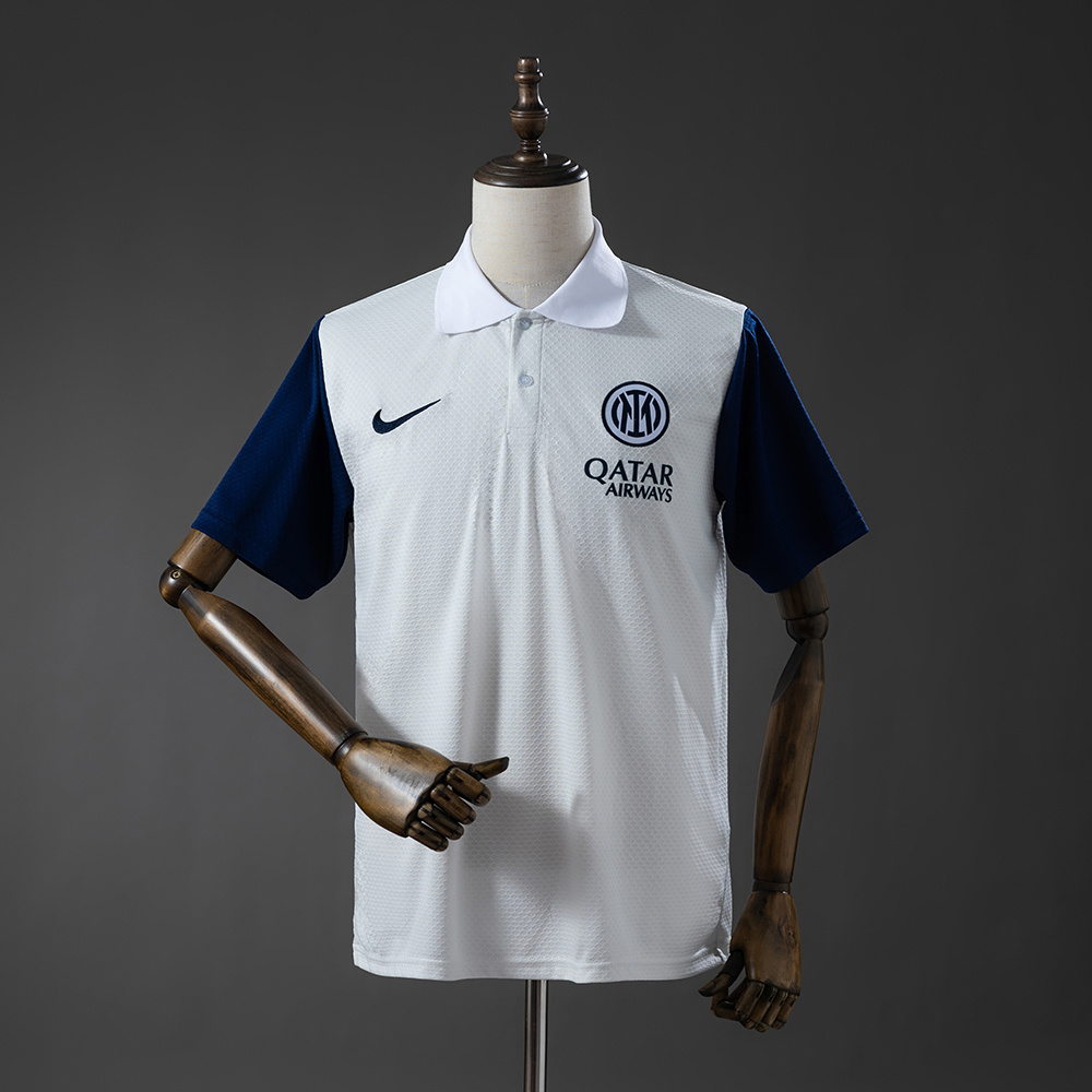Inter Milan 2026 Hvit Polo Fotballtrøye med Krage