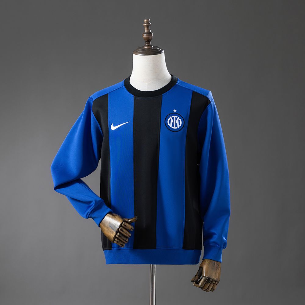 Inter Milan 2526 Klassisk Striper Sweatshirt – BlåSvart