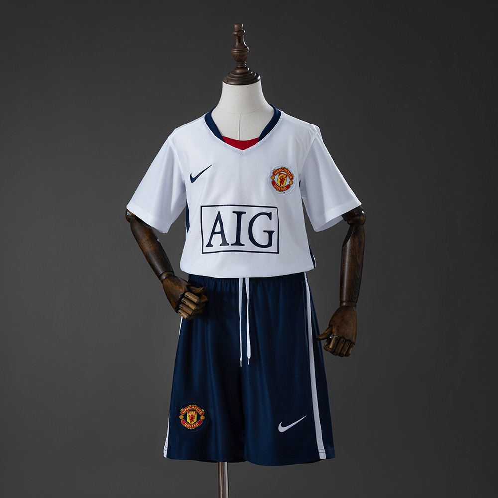 Retro Manchester United 200809 Bortedraktsett Barn