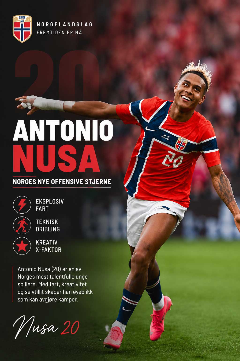 Antonio Nusa – Norges største unge fotballtalent (20)