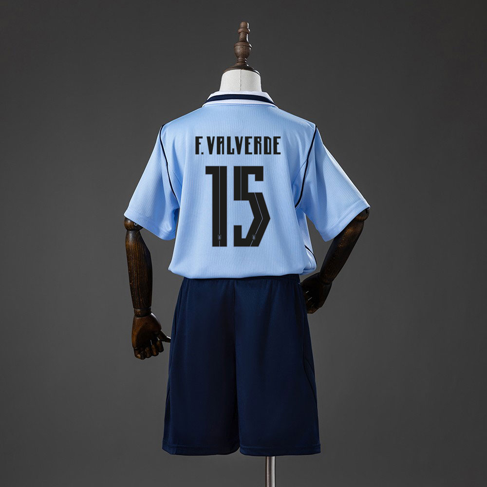 Uruguay VM 2026 hjemmedrakt barn med F. VALVERDE 15