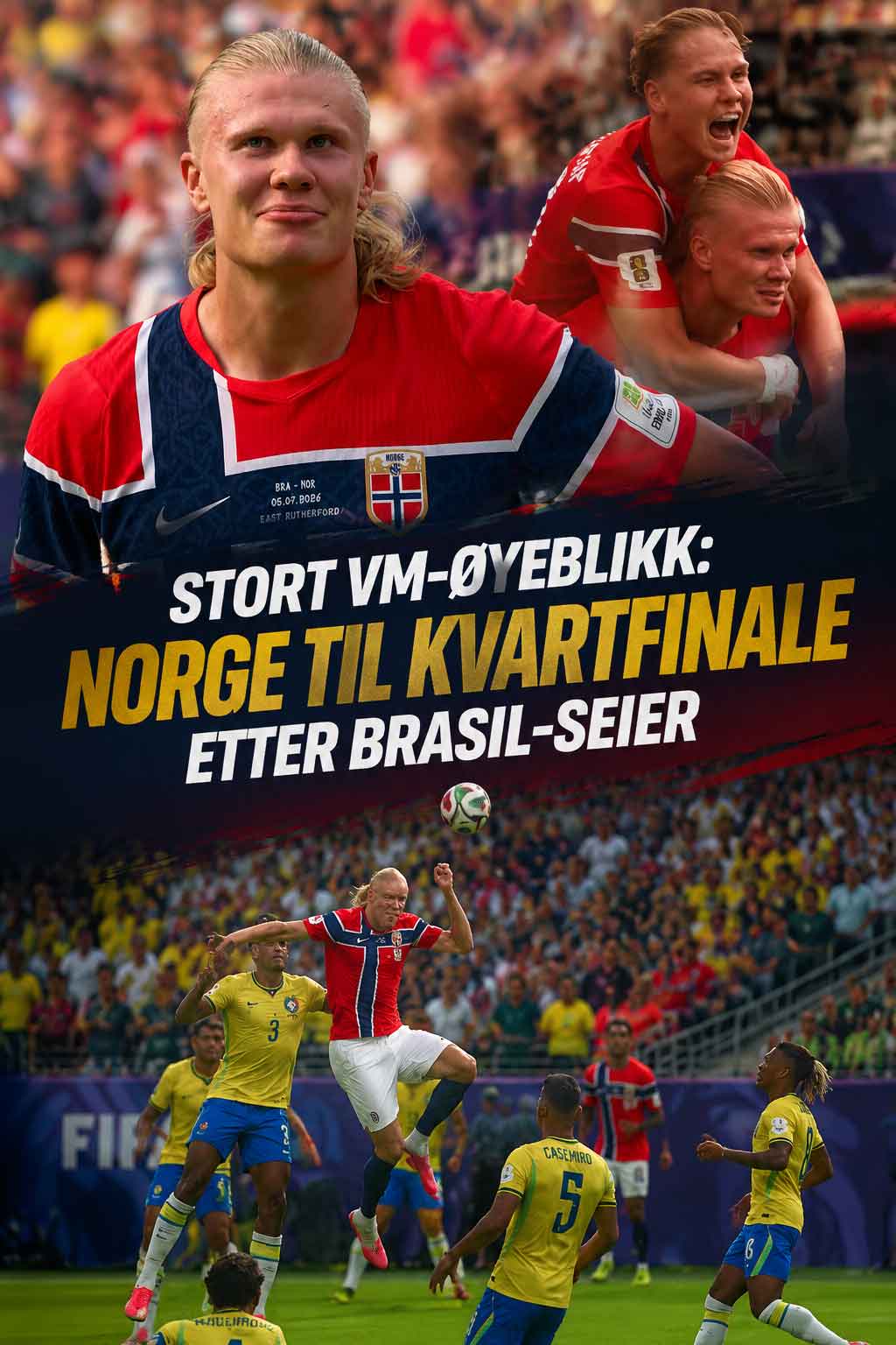 Stort VM-øyeblikk: Norge til kvartfinale etter Brasil-seier