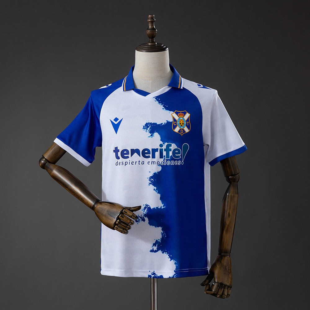 CD Tenerife hjemmedrakt 2026/27 – blå og hvit fotballdrakt