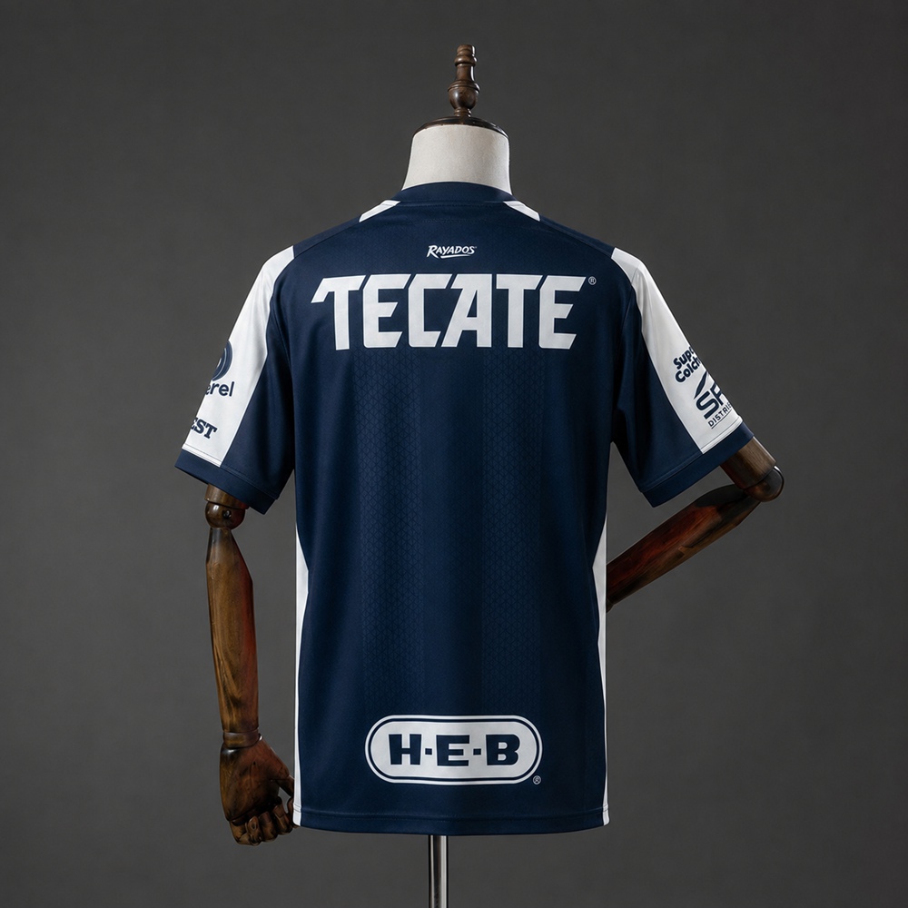CF Monterrey hjemmedrakt 2026 27 blå og hvit fotballdrakt