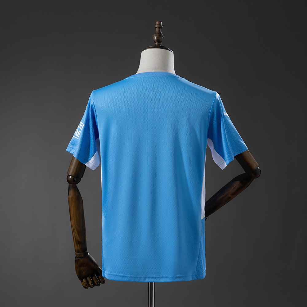 Manchester City 2021/22 lyseblå retro hjemmedrakt med 93:20-detalj