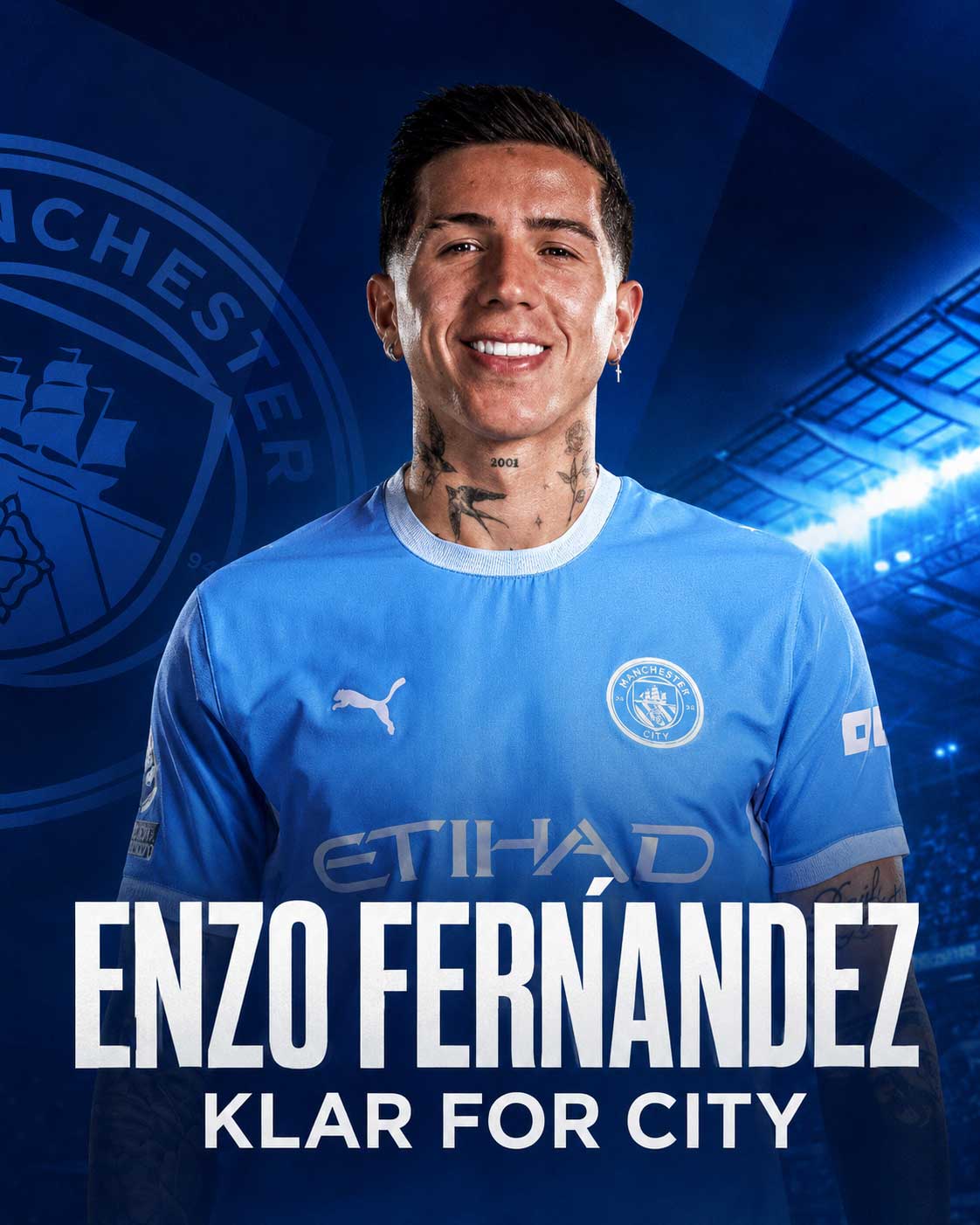 Enzo Fernández klar for Manchester City i rekordstor overgang