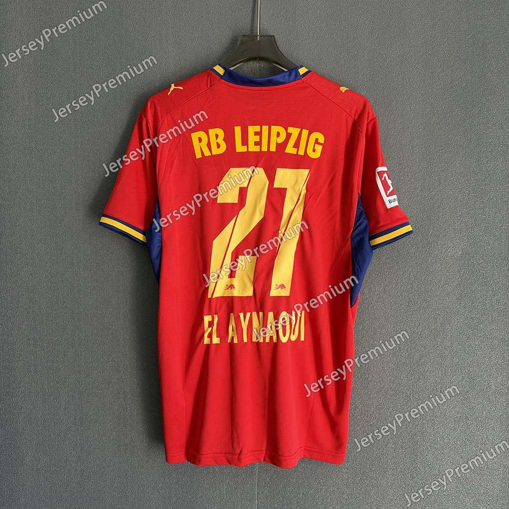 Rød RB Leipzig bortedrakt 26/27 med EL AYNAOUI 21 på ryggen