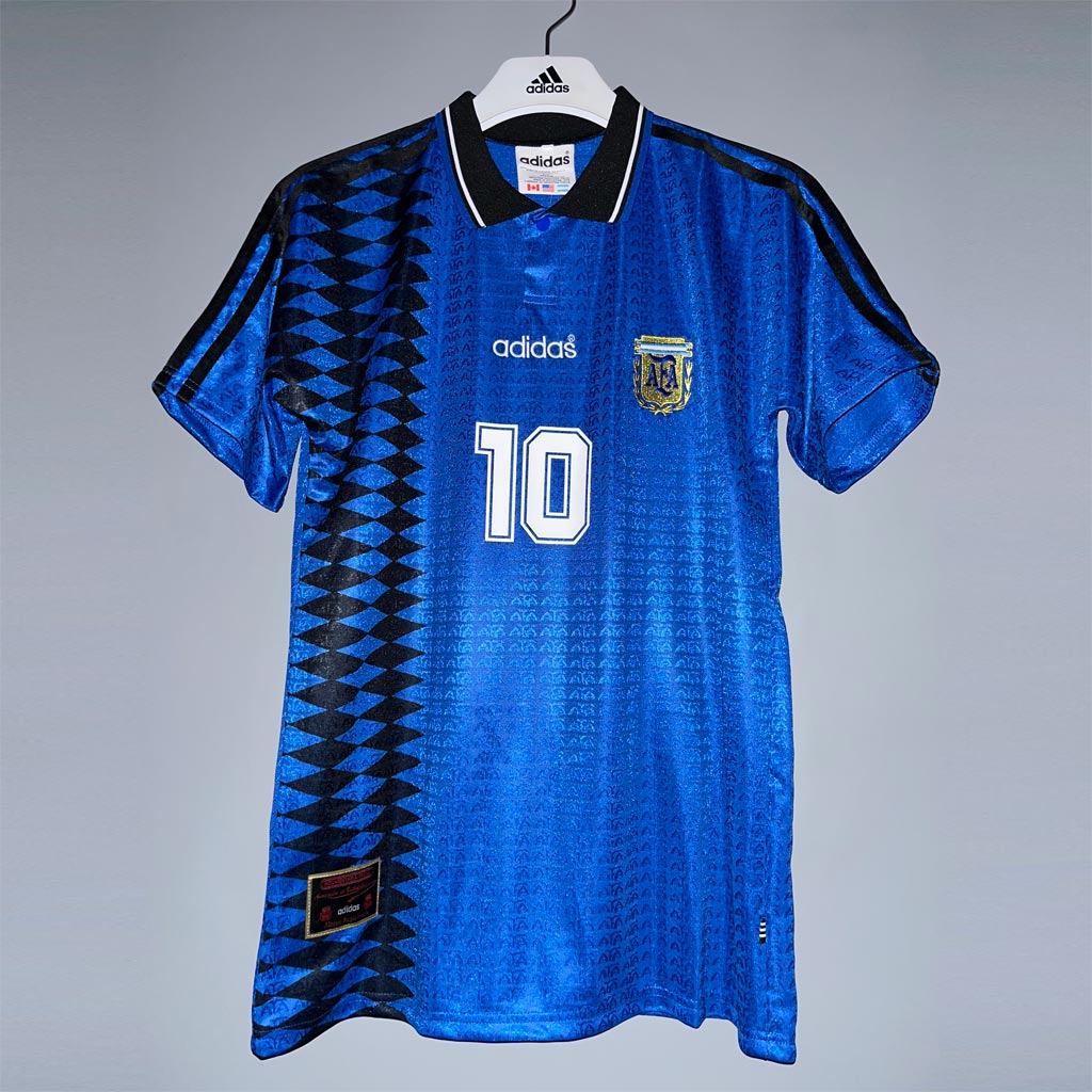 Argentina 1994 blå retro bortedrakt med nummer 10 foran
