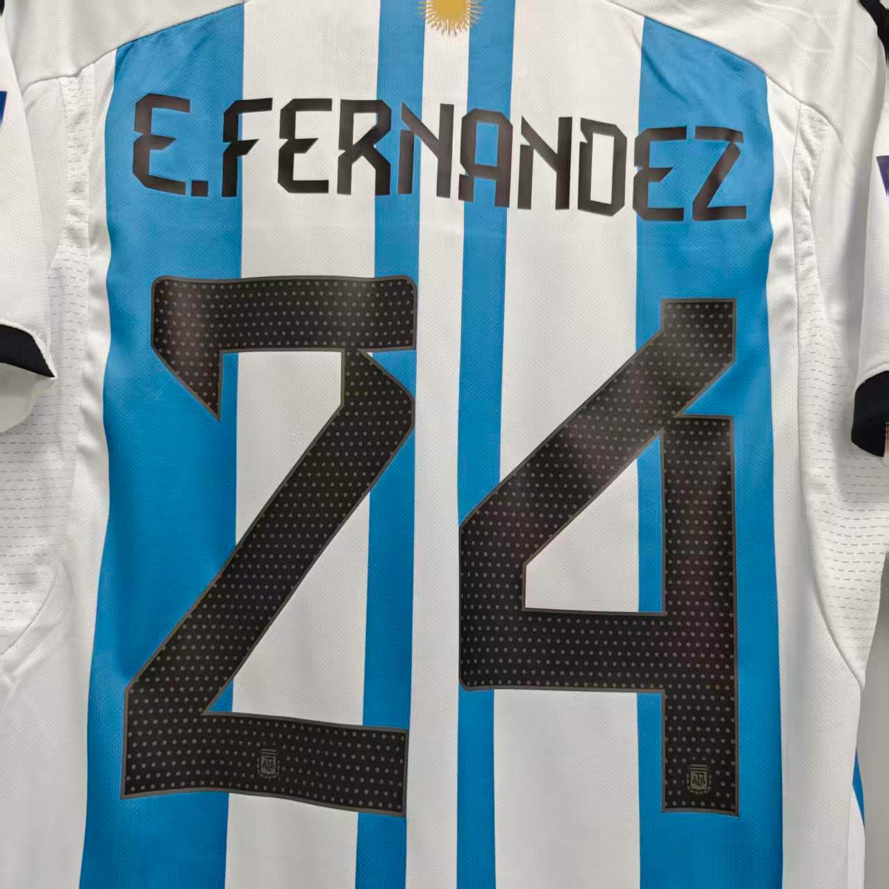 Argentina VM 2022 Retrodrakt Herre – E. FERNANDEZ 24 - Bilde 4